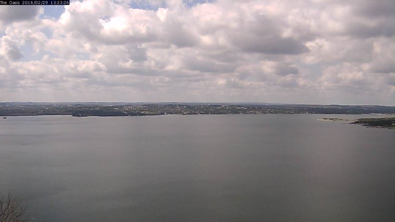 Lake Travis webcam, February 29, 2016 12:30 PM CT