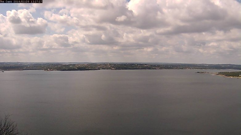 Lake Travis webcam, February 29, 2016 12:35 PM CT