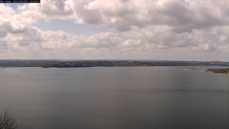 Lake Travis webcam, February 29, 2016 12:45 PM CT