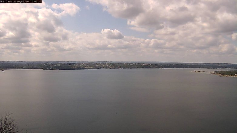 Lake Travis webcam, February 29, 2016 12:50 PM CT