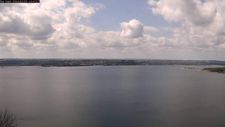 Lake Travis webcam, February 29, 2016 12:55 PM CT