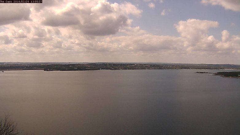 Lake Travis webcam, February 29, 2016 1:00 PM CT