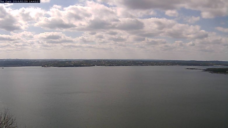Lake Travis webcam, February 29, 2016 1:50 PM CT