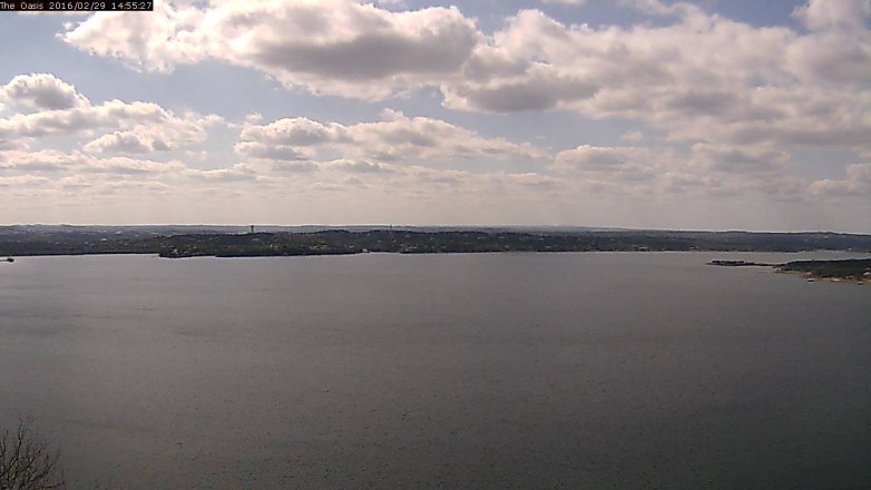 Lake Travis webcam, February 29, 2016 2:00 PM CT