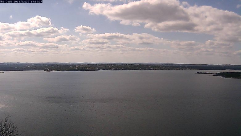 Lake Travis webcam, February 29, 2016 2:05 PM CT