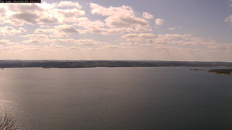 Lake Travis webcam, February 29, 2016 2:20 PM CT