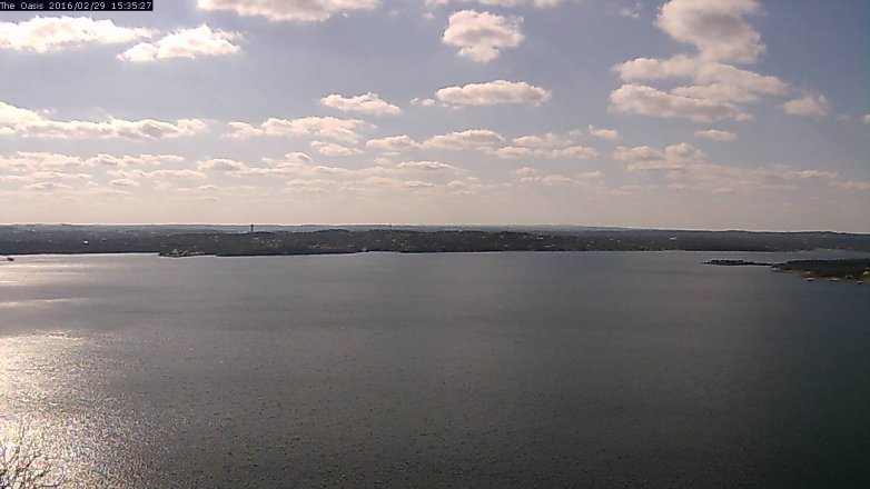 Lake Travis webcam, February 29, 2016 2:40 PM CT
