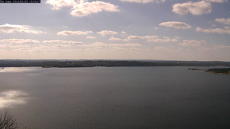 Lake Travis webcam, February 29, 2016 2:45 PM CT