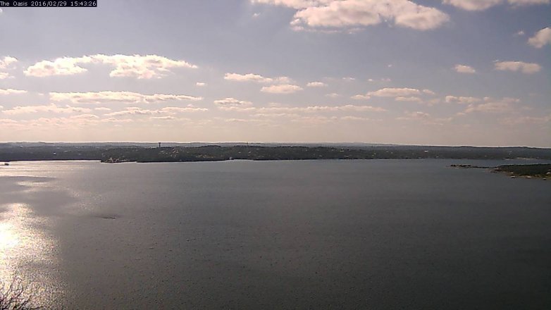 Lake Travis webcam, February 29, 2016 2:50 PM CT