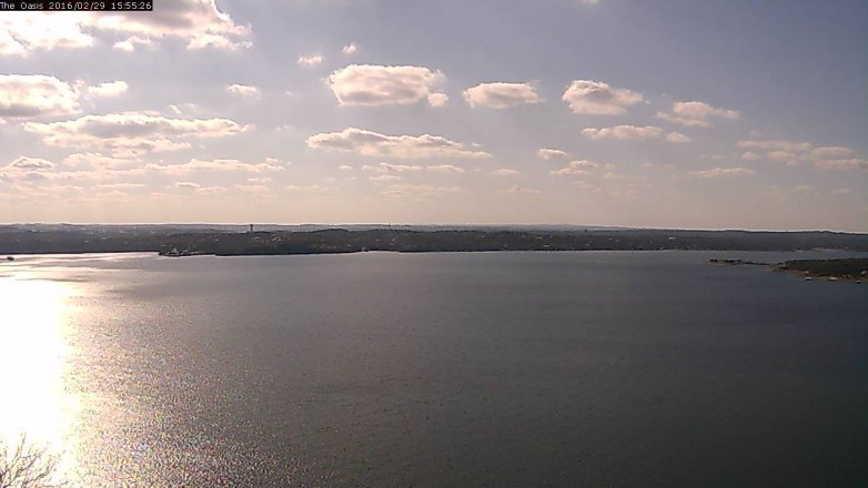 Lake Travis webcam, February 29, 2016 3:00 PM CT