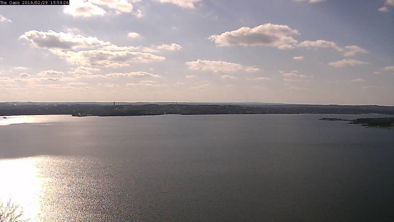 Lake Travis webcam, February 29, 2016 3:05 PM CT