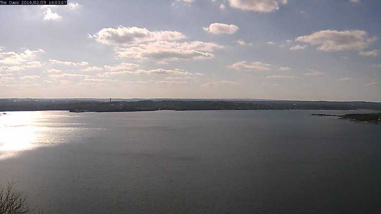 Lake Travis webcam, February 29, 2016 3:10 PM CT