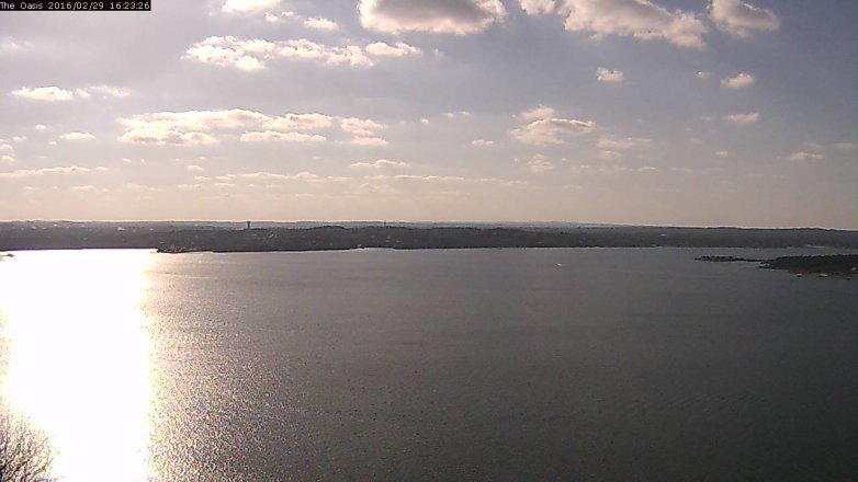 Lake Travis webcam, February 29, 2016 3:30 PM CT