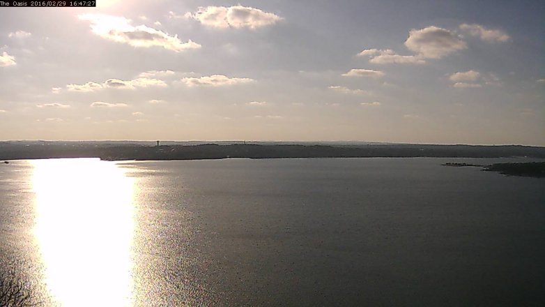 Lake Travis webcam, February 29, 2016 3:55 PM CT