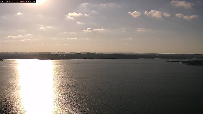 Lake Travis webcam, February 29, 2016 4:00 PM CT