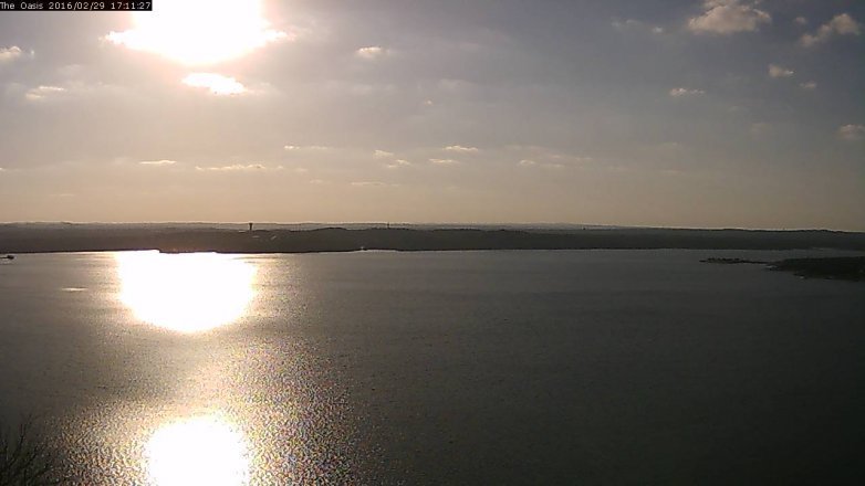 Lake Travis webcam, February 29, 2016 4:15 PM CT
