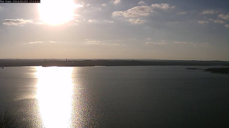 Lake Travis webcam, February 29, 2016 4:25 PM CT