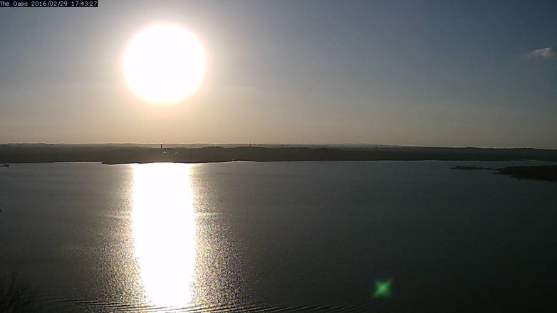 Lake Travis webcam, February 29, 2016 4:50 PM CT