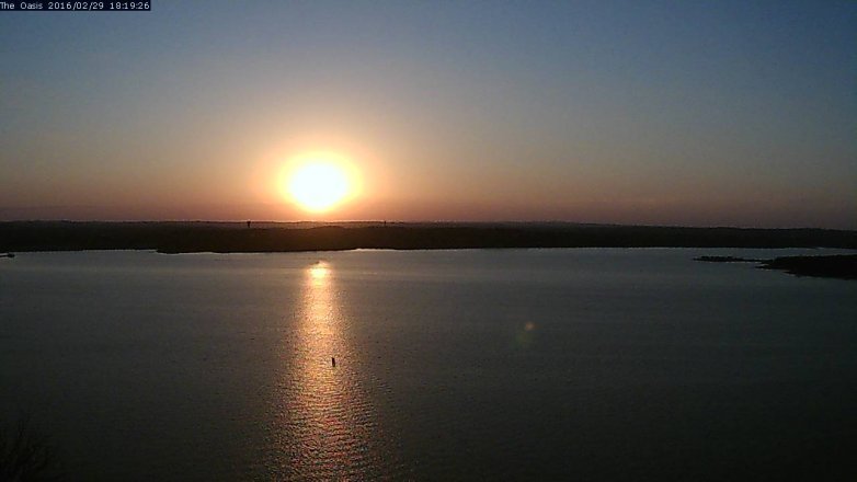 Lake Travis webcam, February 29, 2016 5:25 PM CT