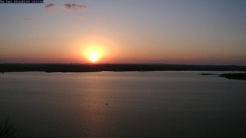 Lake Travis webcam, February 29, 2016 5:30 PM CT