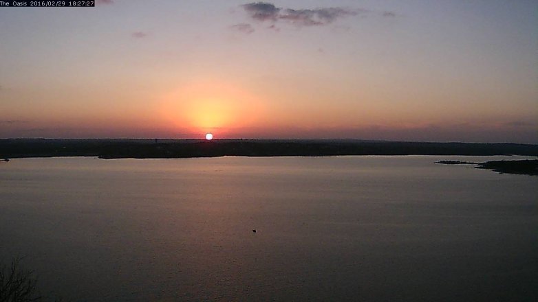 Lake Travis webcam, February 29, 2016 5:35 PM CT