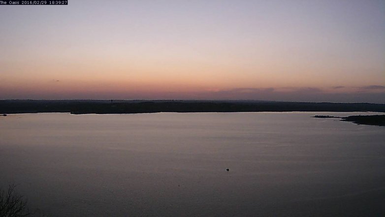 Lake Travis webcam, February 29, 2016 5:45 PM CT