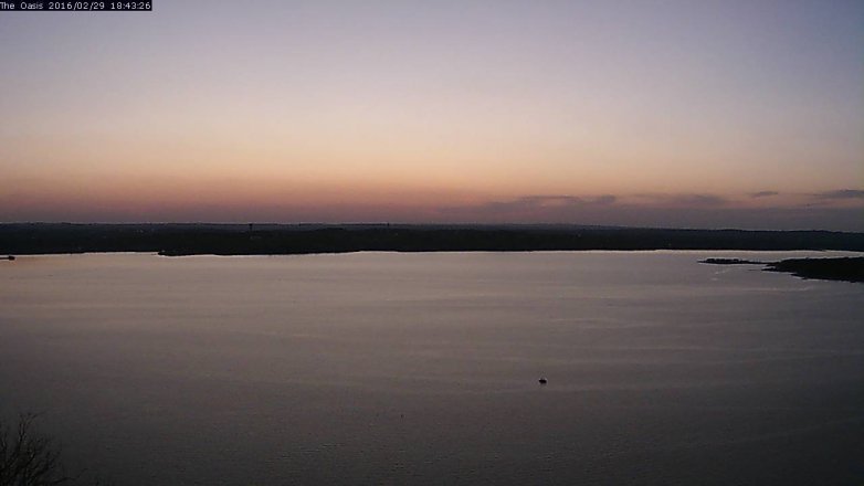 Lake Travis webcam, February 29, 2016 5:50 PM CT