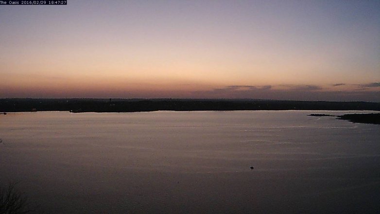 Lake Travis webcam, February 29, 2016 5:55 PM CT