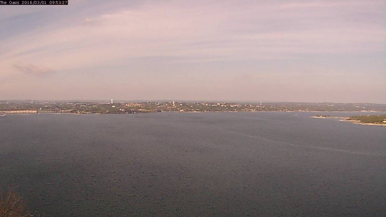 Lake Travis webcam, March 1, 2016 9:00 AM CT
