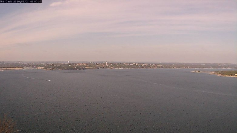 Lake Travis webcam, March 1, 2016 9:05 AM CT