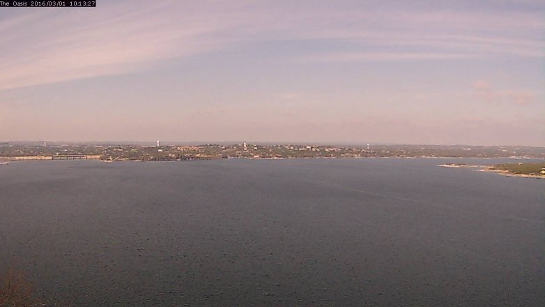 Lake Travis webcam, March 1, 2016 9:20 AM CT