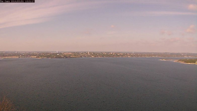 Lake Travis webcam, March 1, 2016 9:30 AM CT