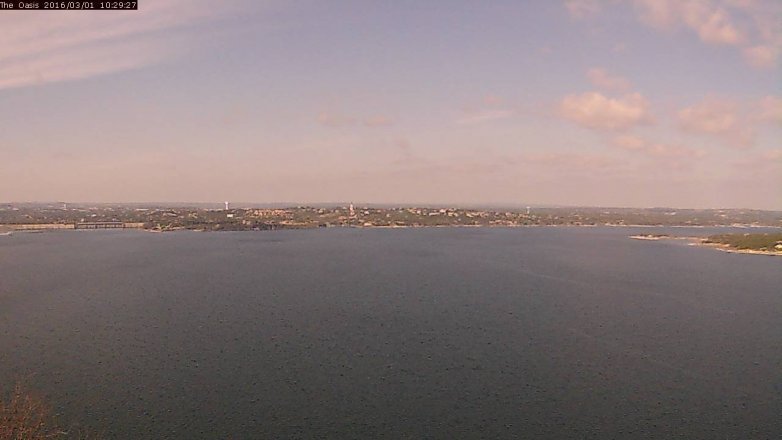 Lake Travis webcam, March 1, 2016 9:35 AM CT