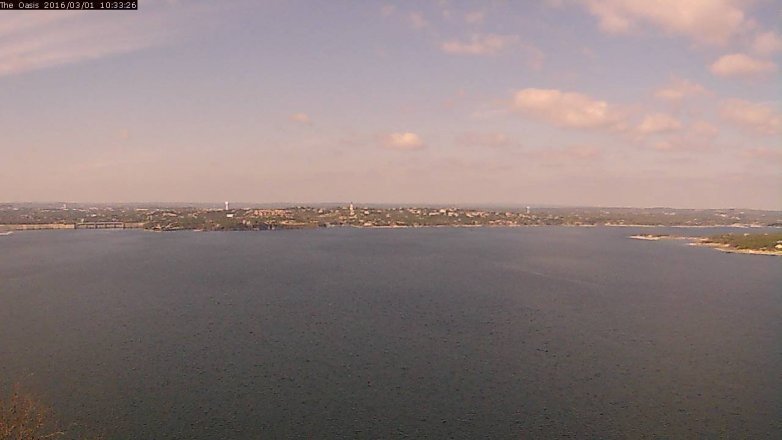 Lake Travis webcam, March 1, 2016 9:40 AM CT