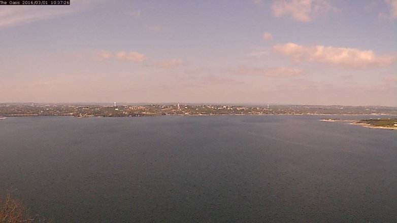 Lake Travis webcam, March 1, 2016 9:45 AM CT