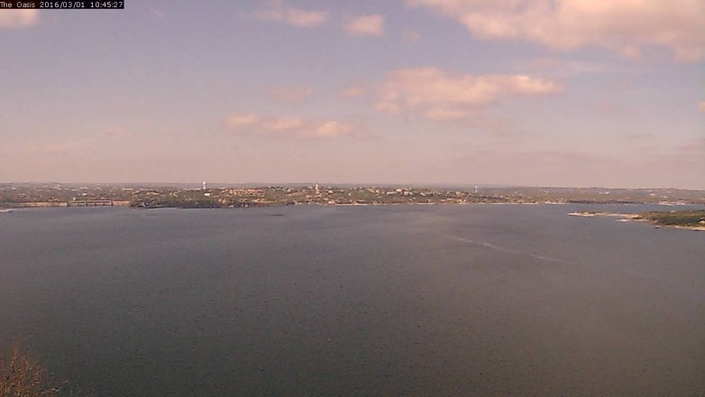Lake Travis webcam, March 1, 2016 9:50 AM CT