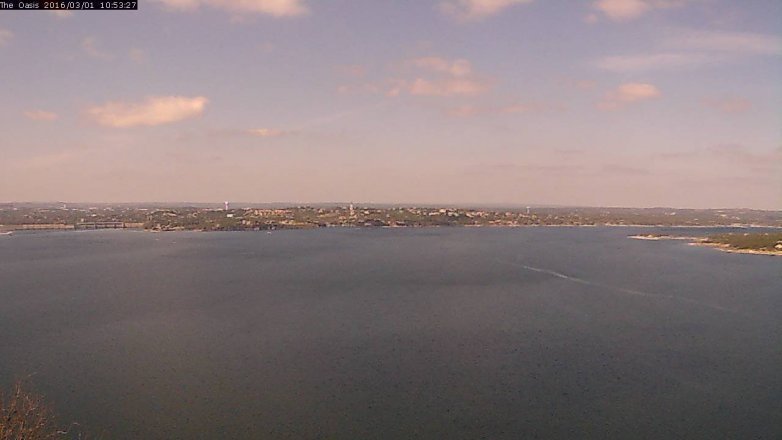 Lake Travis webcam, March 1, 2016 10:00 AM CT