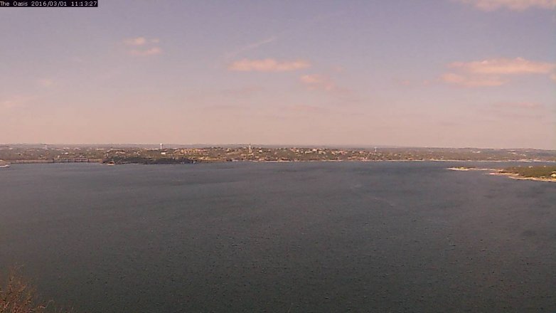Lake Travis webcam, March 1, 2016 10:20 AM CT