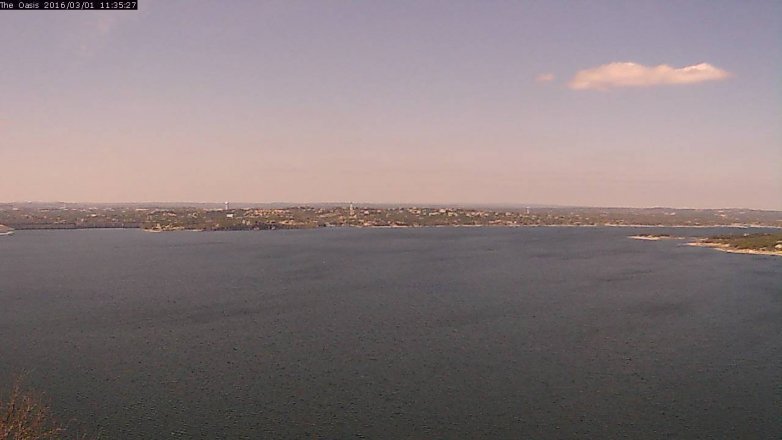 Lake Travis webcam, March 1, 2016 10:45 AM CT