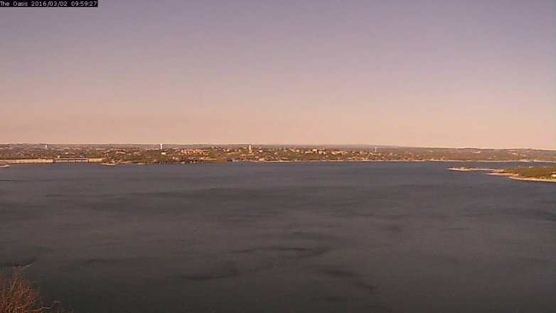 Lake Travis webcam, March 2, 2016 9:05 AM CT