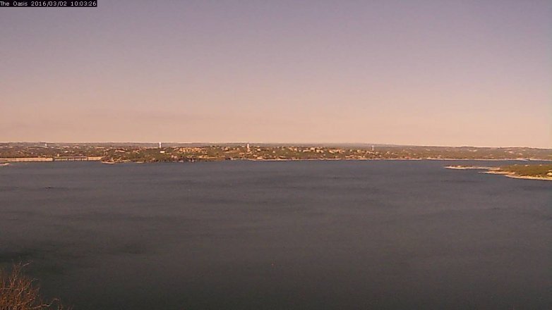 Lake Travis webcam, March 2, 2016 9:10 AM CT