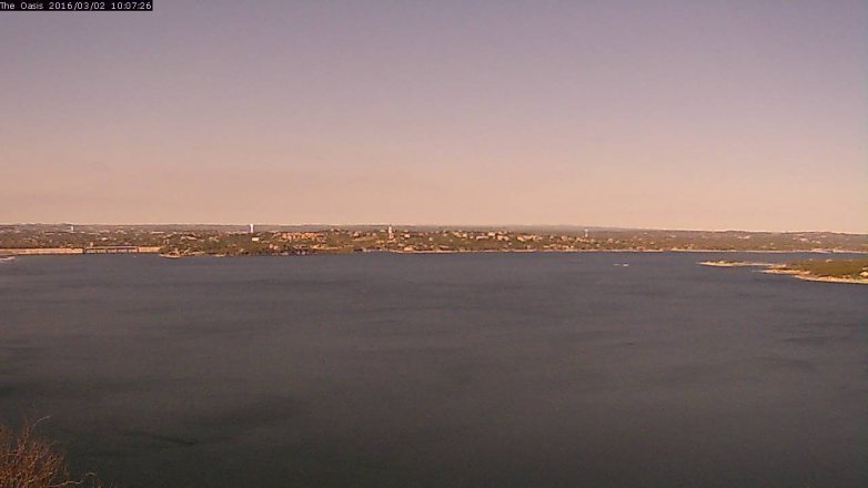 Lake Travis webcam, March 2, 2016 9:15 AM CT