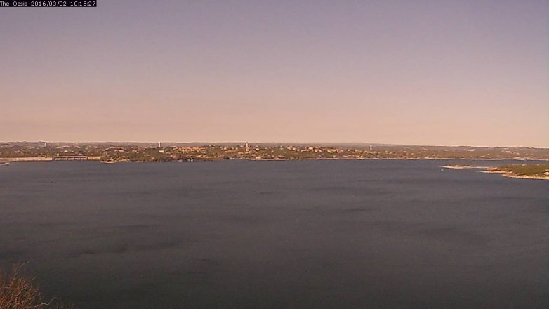 Lake Travis webcam, March 2, 2016 9:20 AM CT