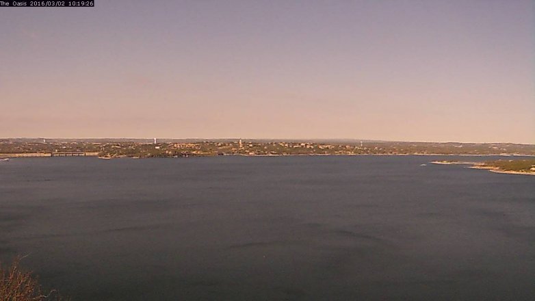 Lake Travis webcam, March 2, 2016 9:25 AM CT