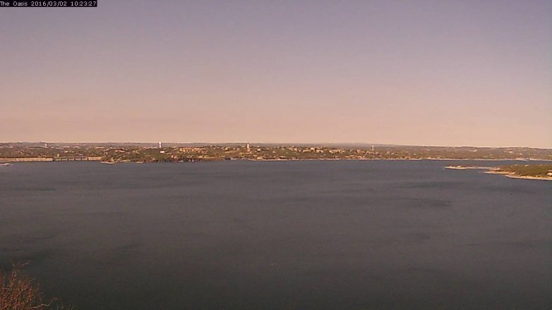 Lake Travis webcam, March 2, 2016 9:30 AM CT