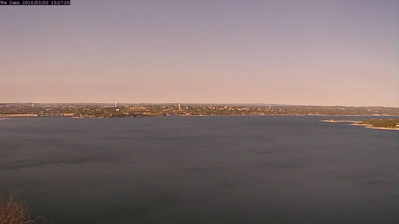 Lake Travis webcam, March 2, 2016 9:35 AM CT