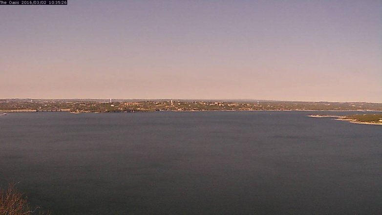 Lake Travis webcam, March 2, 2016 9:40 AM CT