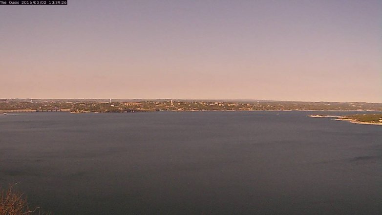 Lake Travis webcam, March 2, 2016 9:45 AM CT