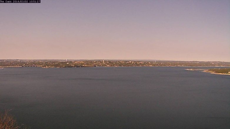 Lake Travis webcam, March 2, 2016 10:00 AM CT