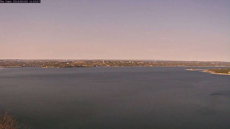 Lake Travis webcam, March 2, 2016 10:10 AM CT